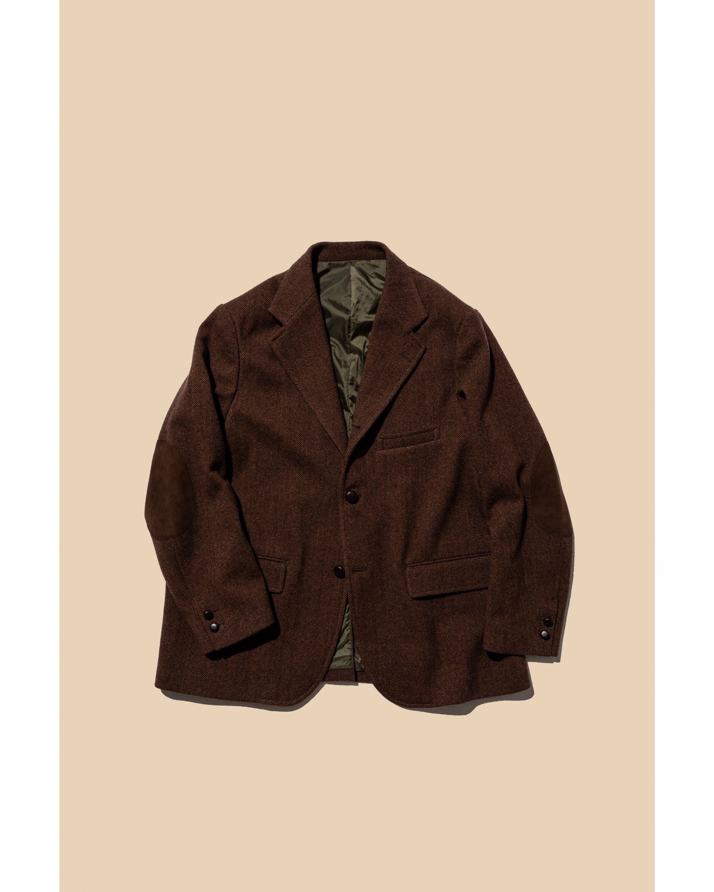 Unlikely Assembled Sports Coat Wool Tweed  BROWN