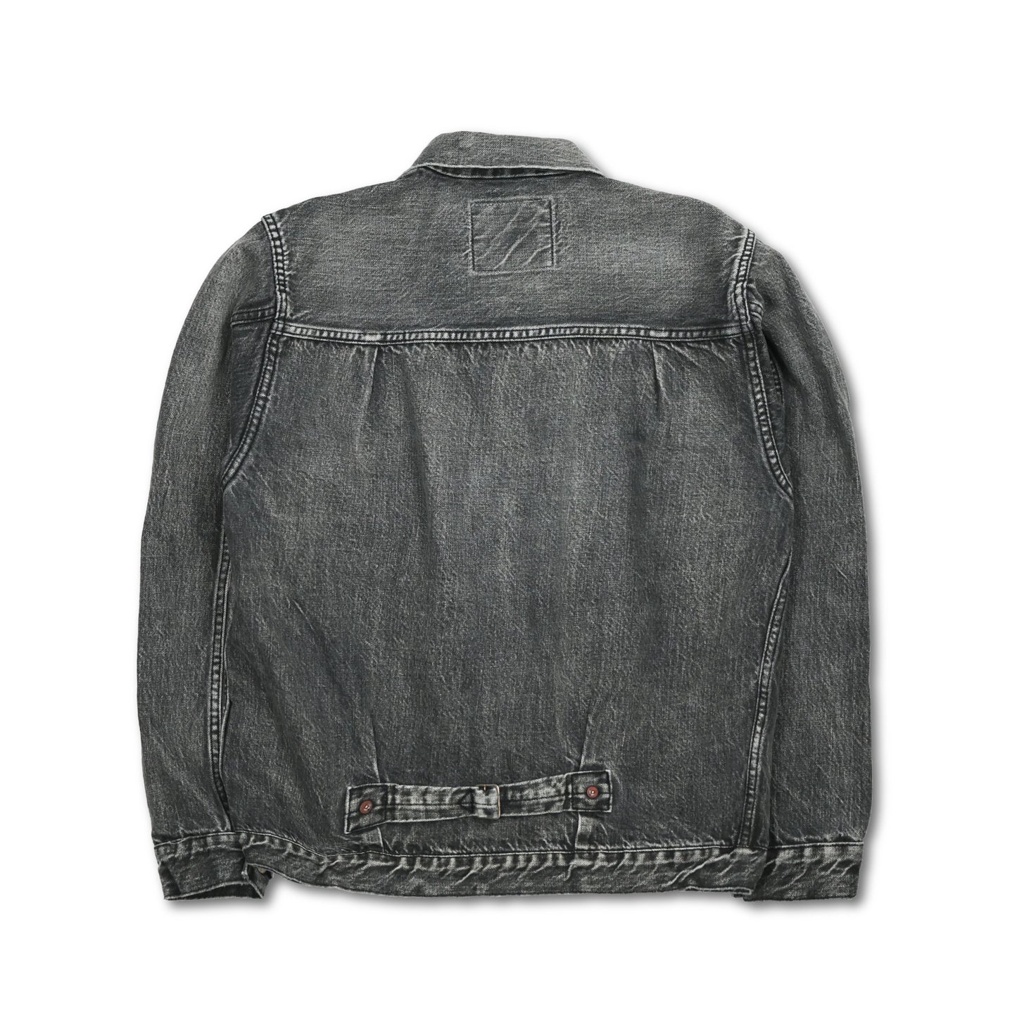 2107BKHW Type 1 Black Denim Jacket Dartford 13.7oz (Used Wash)