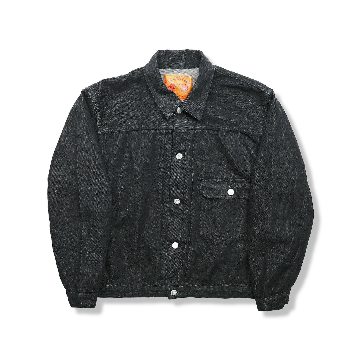 2107BKSS Type 1 Black Denim Jacket 11.5oz (Super Smooth) (One Wash)