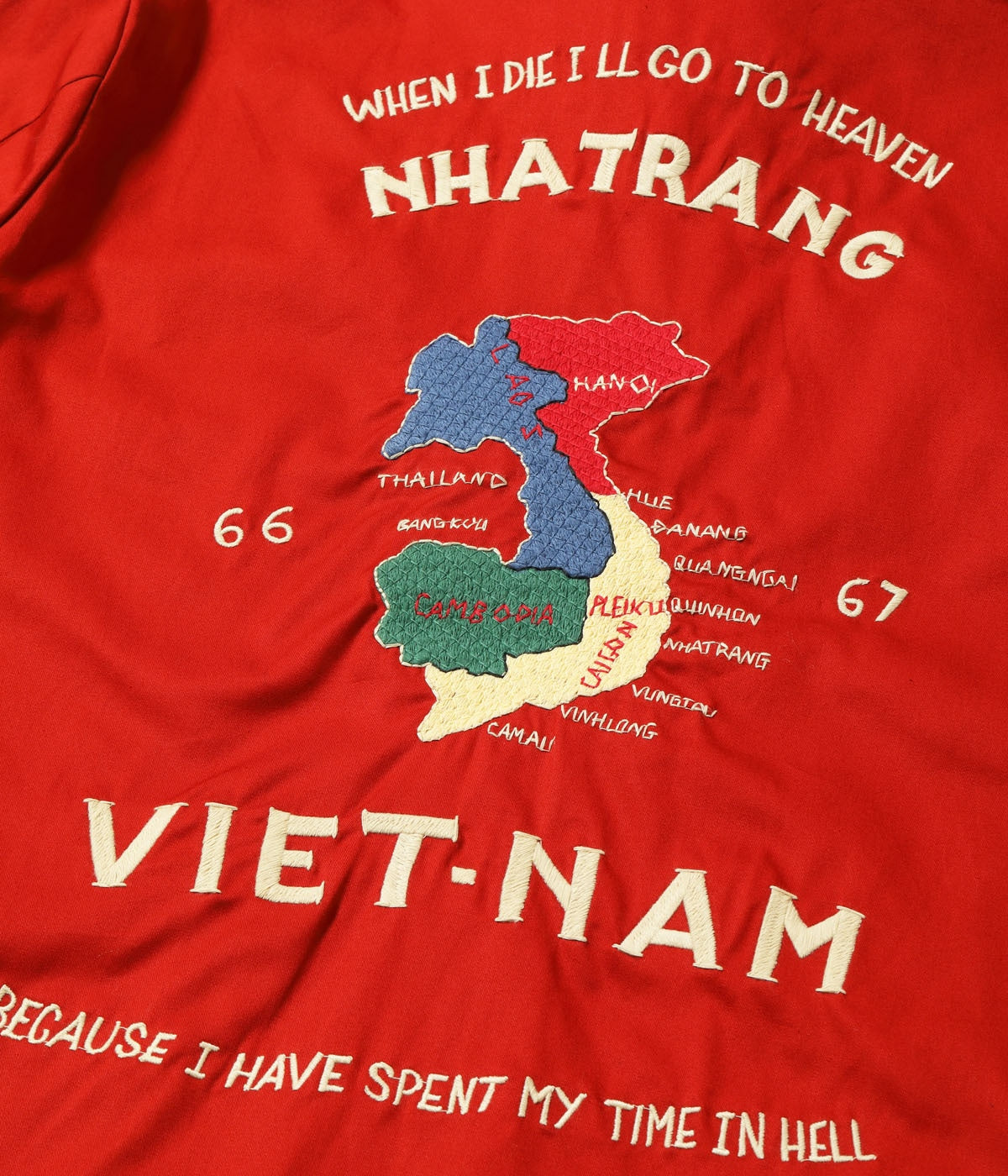 Mid 1960s Style Cotton Vietnam Jacket “VIETNAM MAP” TT15977