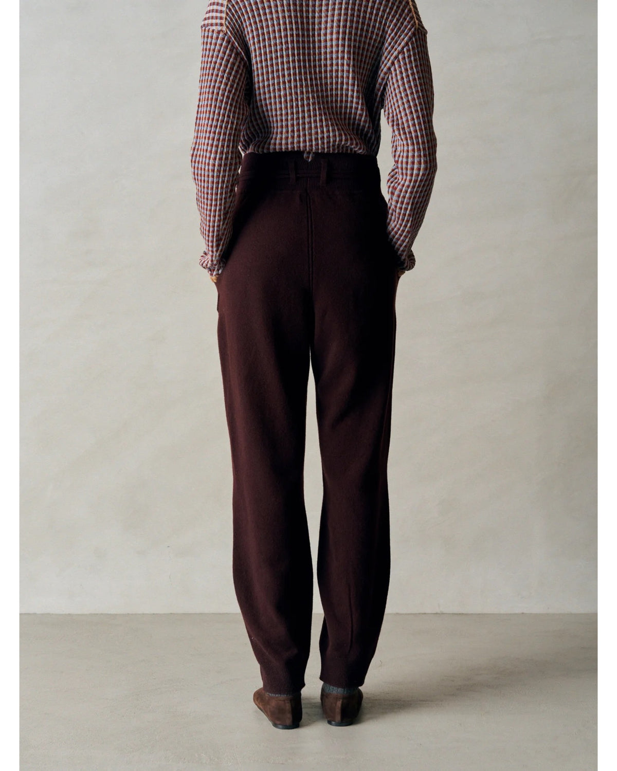 ex super fine woolen wool high-gauge knit pants