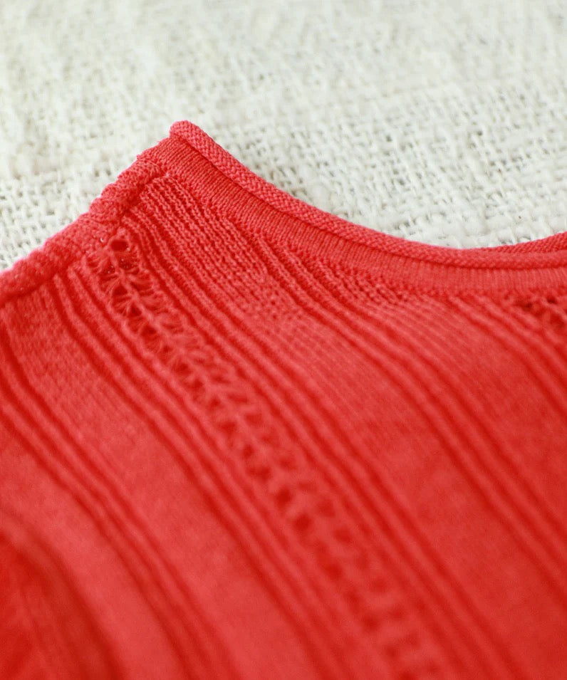 paper rib knit 2way top