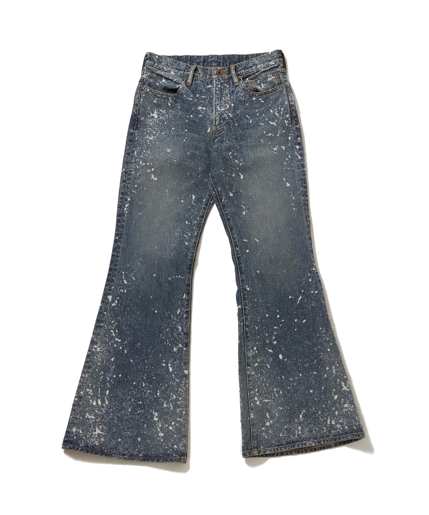 MOLDED DENIM TROUSERS FLARED CUT