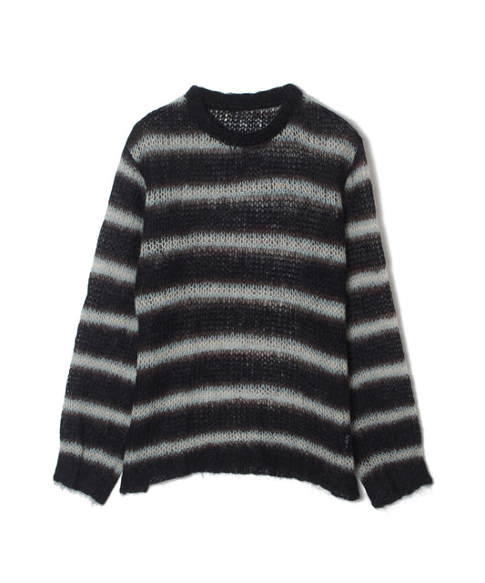 MOHAIR STRIPE PULLOVER