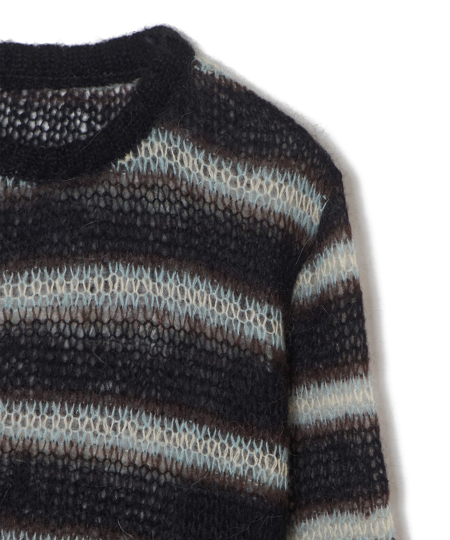 MOHAIR STRIPE PULLOVER