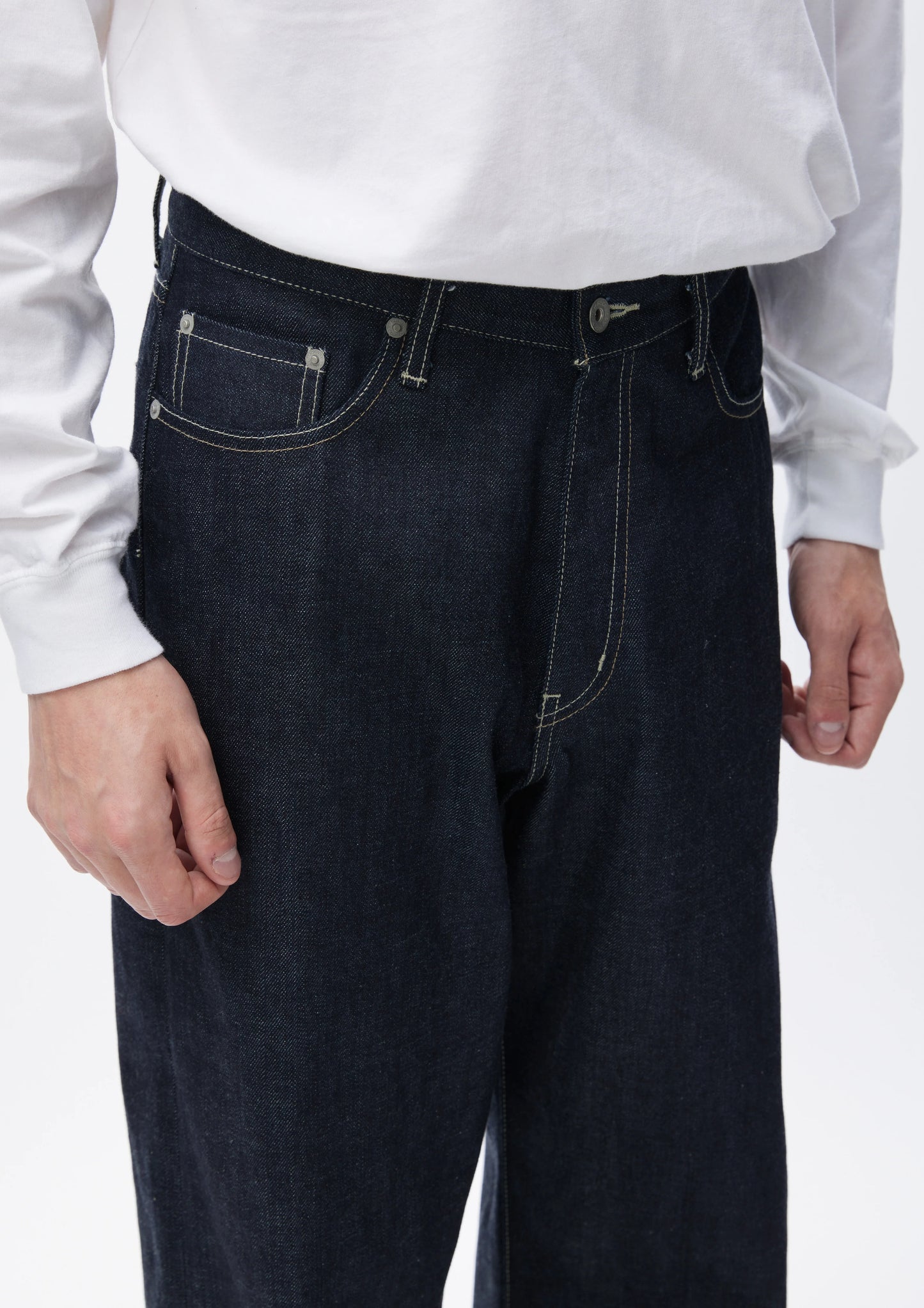 RIGID DENIM DP WIDE PANTS