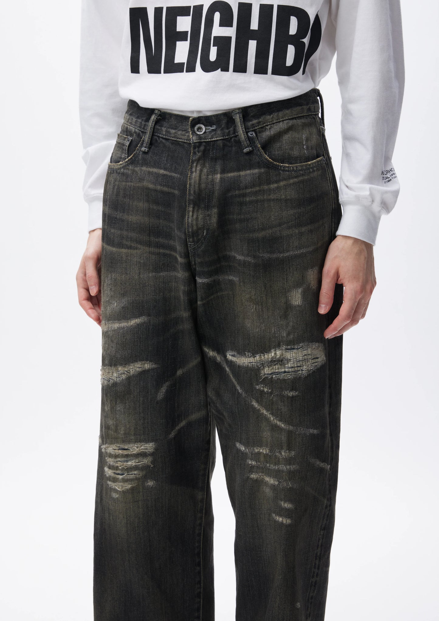 SAVAGE DENIM DP WIDE PANTS