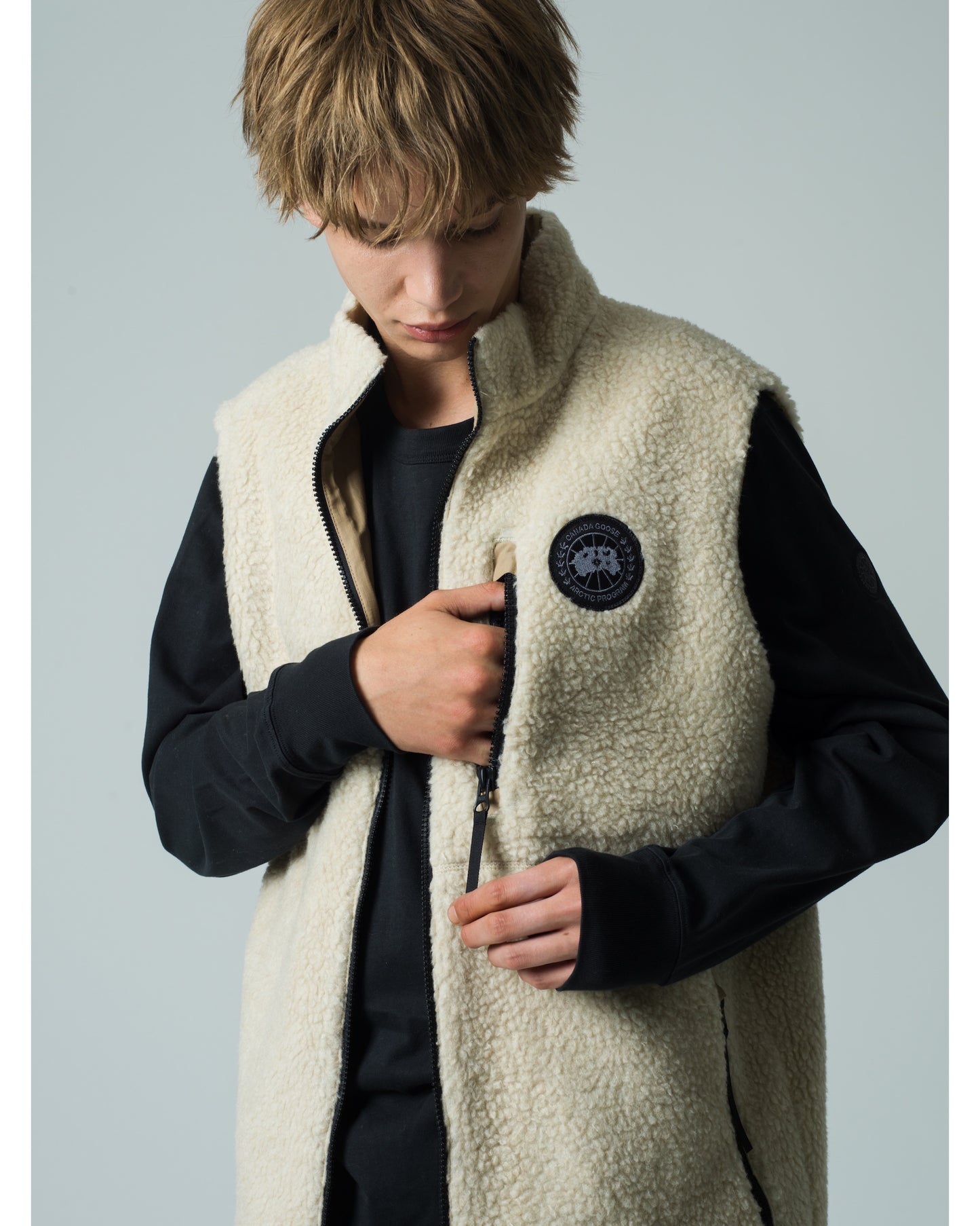 Kinross Reversible Fleece Vest Black Label Fusion Fit