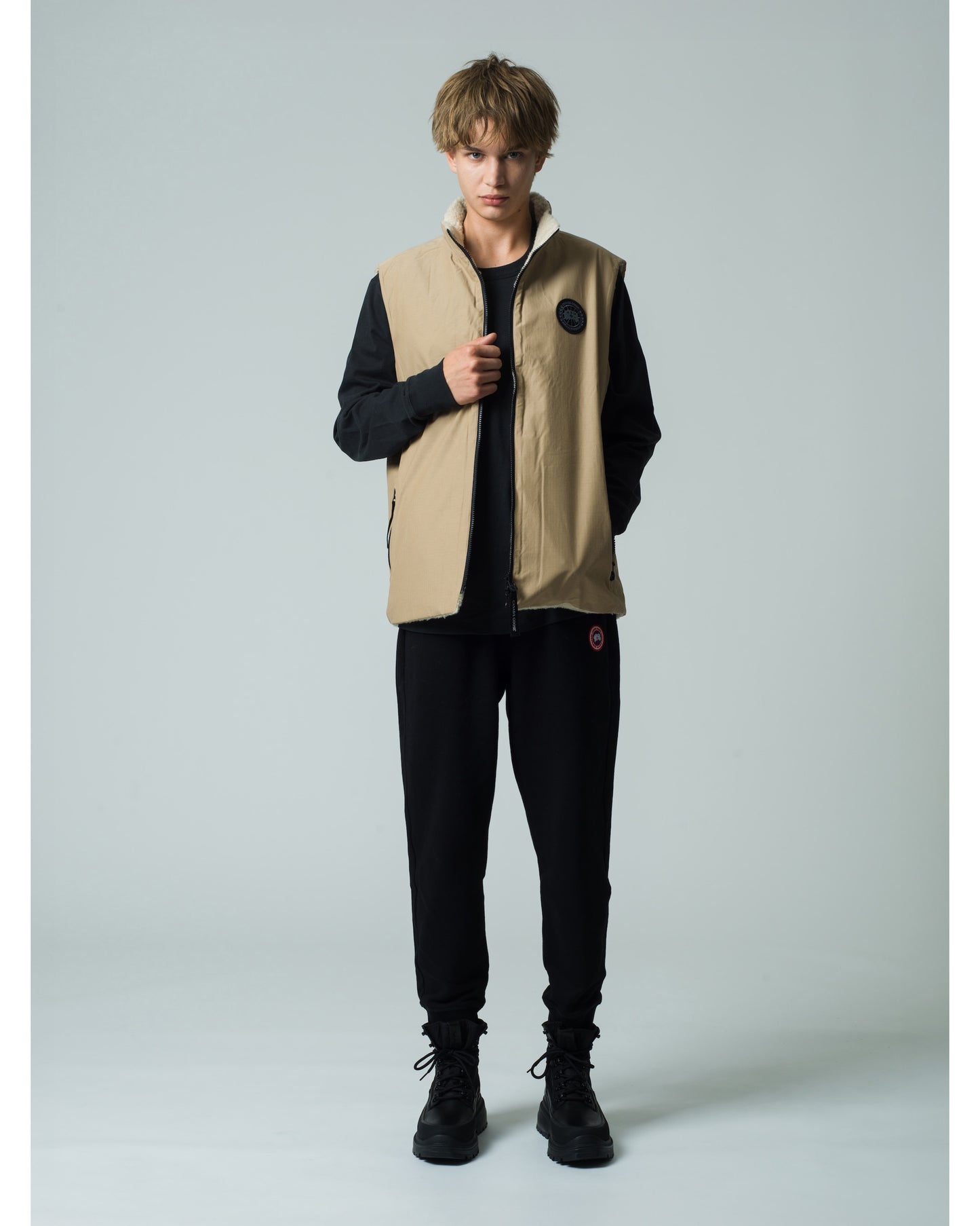 Kinross Reversible Fleece Vest Black Label Fusion Fit