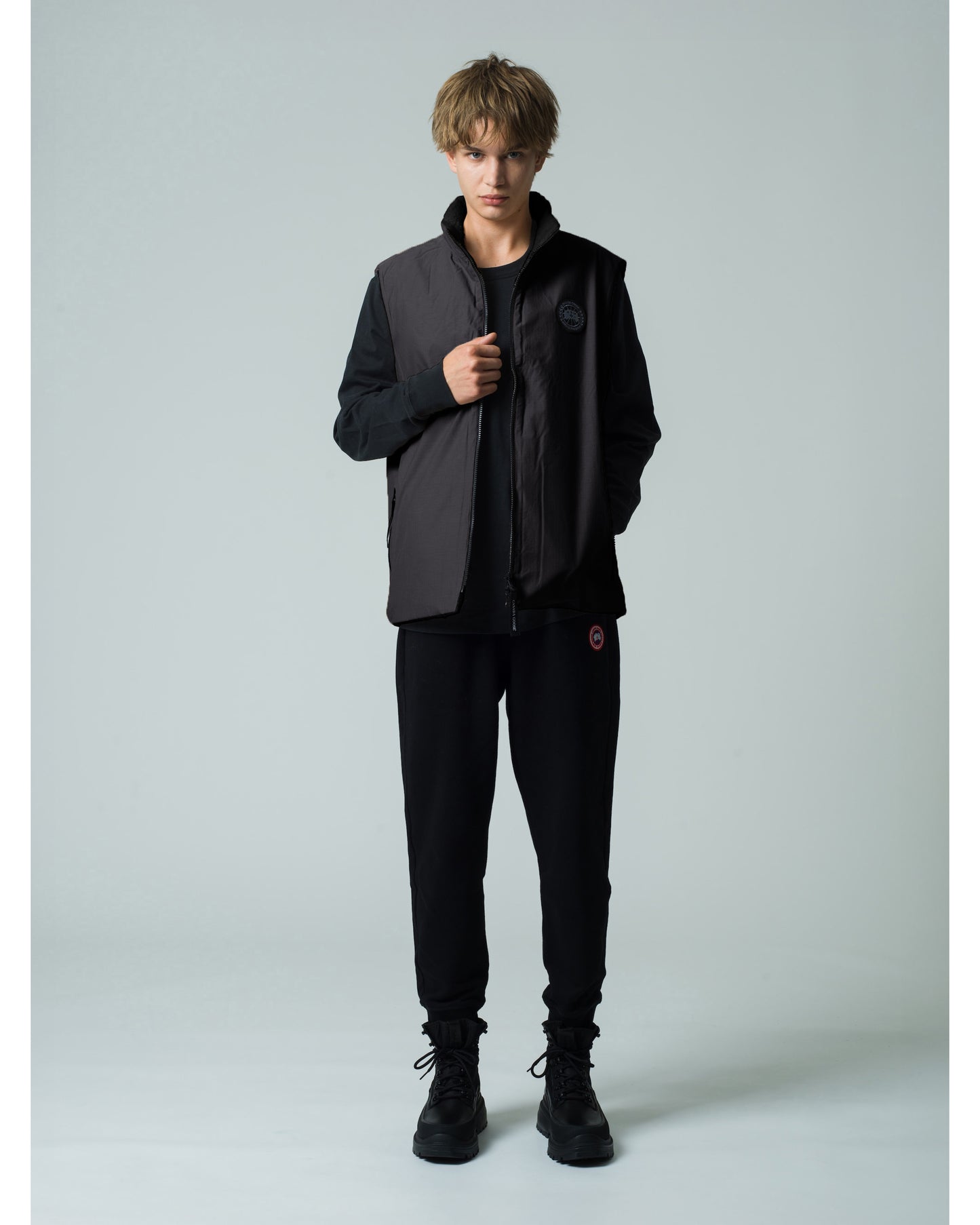 Kinross Reversible Fleece Vest Black Label Fusion Fit