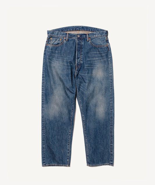 Washed Denim Wide Pants