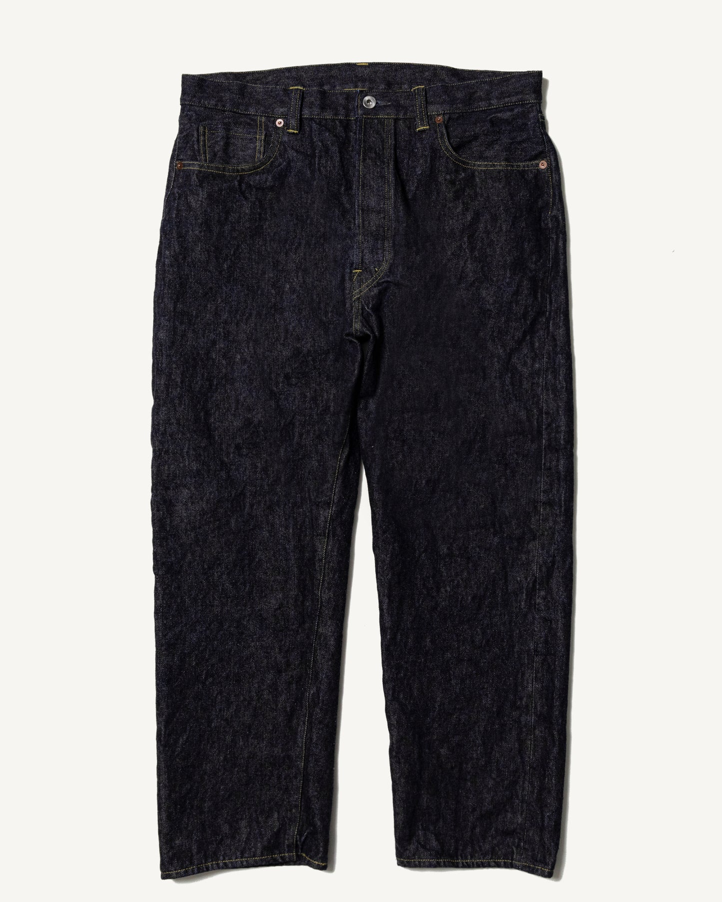 Washed Denim Wide Pants