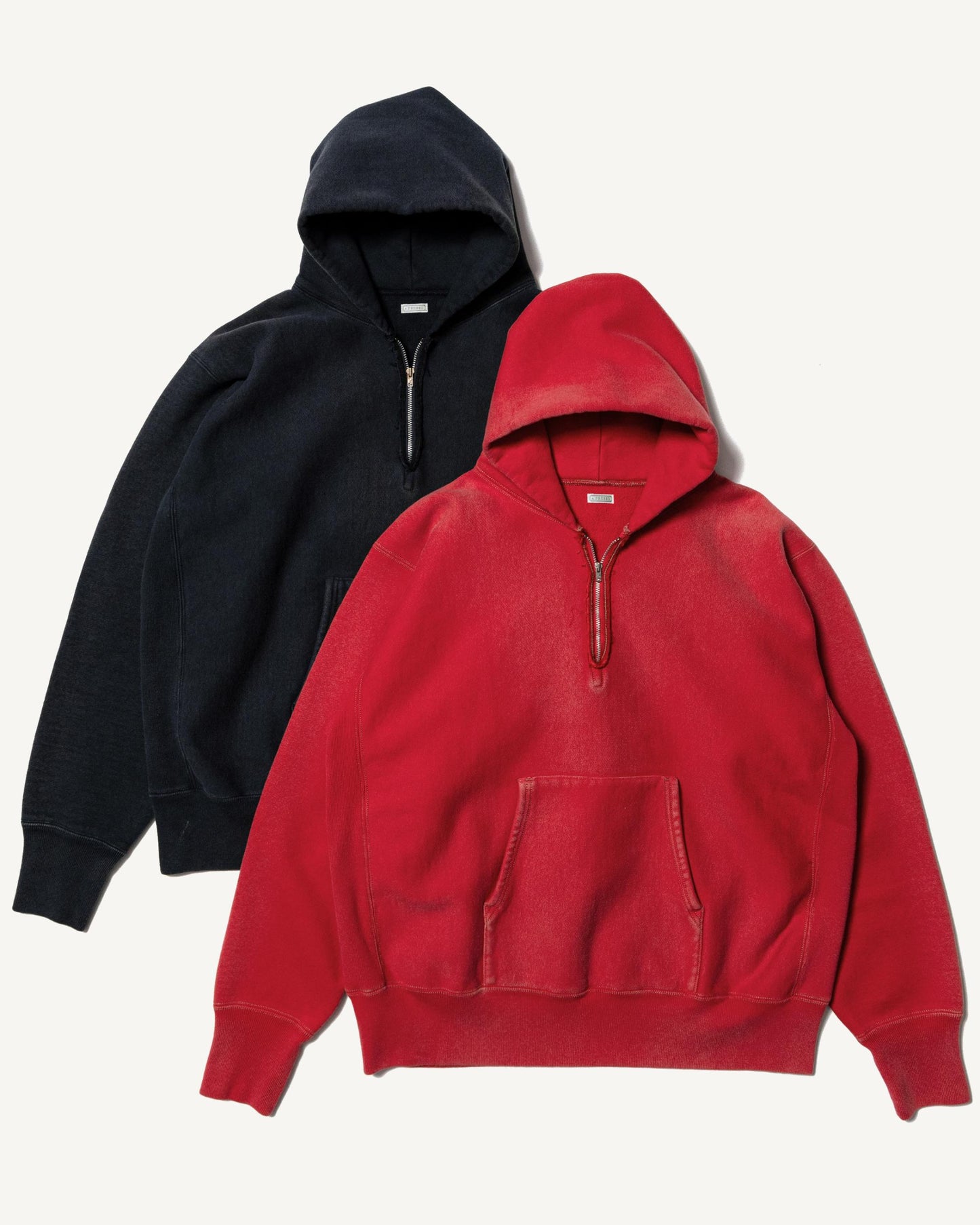 Vintage Half Zip Sweat Hoodie