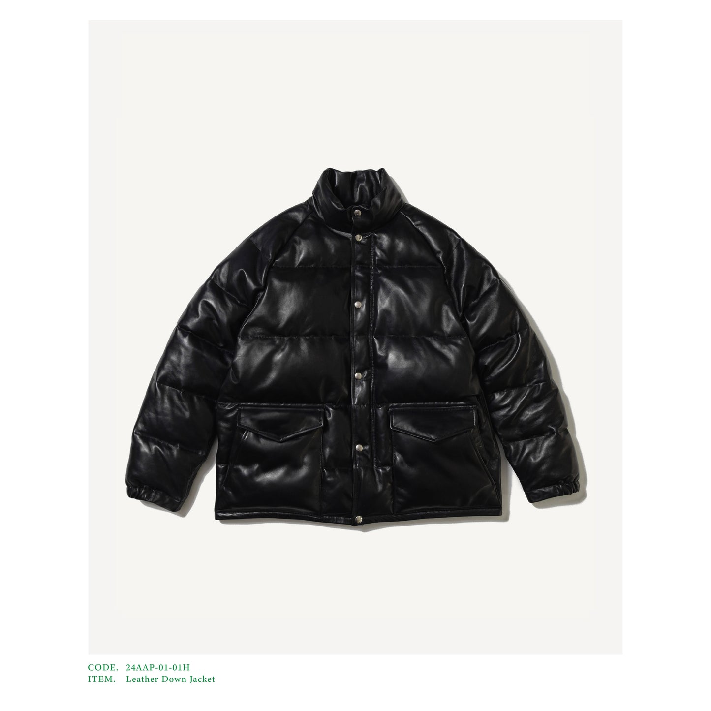 Leather Down Jacket BLACK