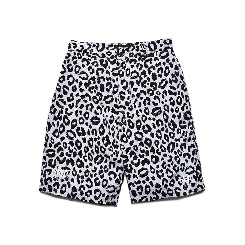 WDS×MINEDENIM Lips Leopard Print Easy Shorts