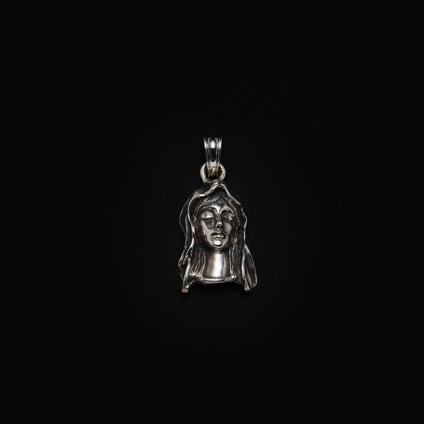 Solid Back Mary Small Pendant