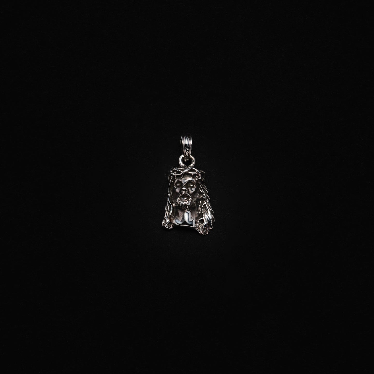 Solid Back Jesus Small Pendant