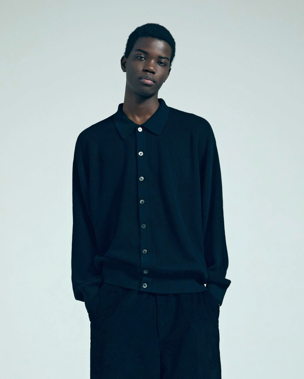 COLLARED KNIT MAFIA SHIRT