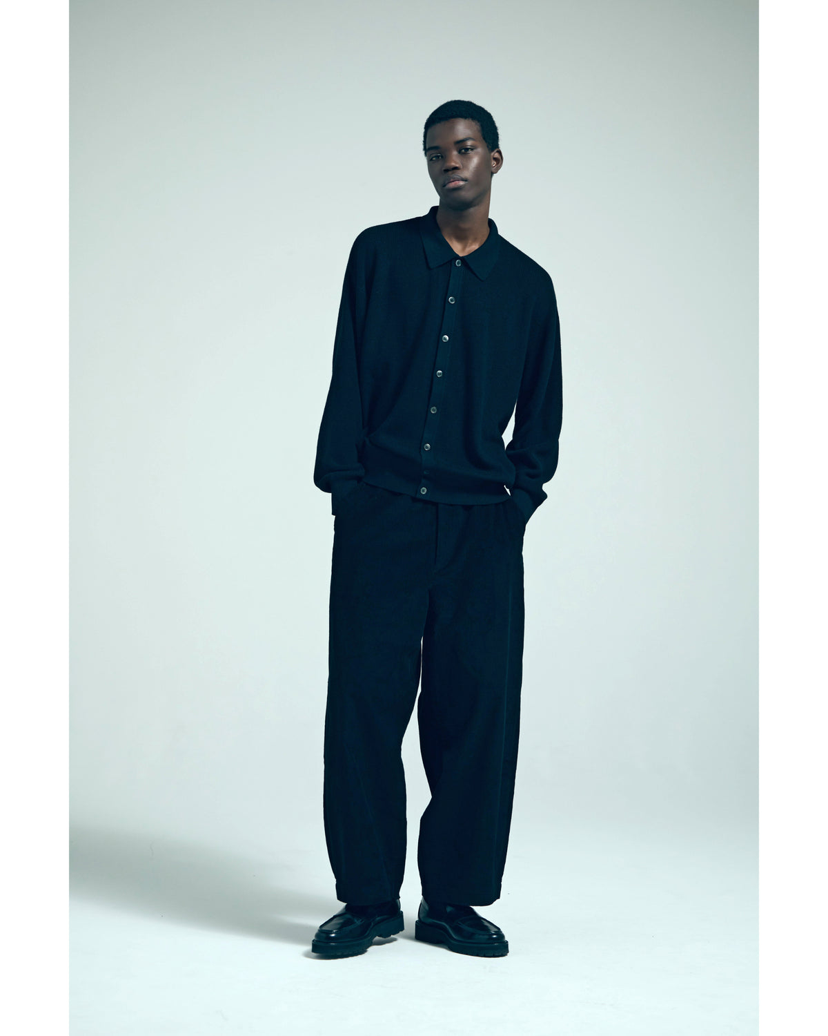 COLLARED KNIT MAFIA SHIRT