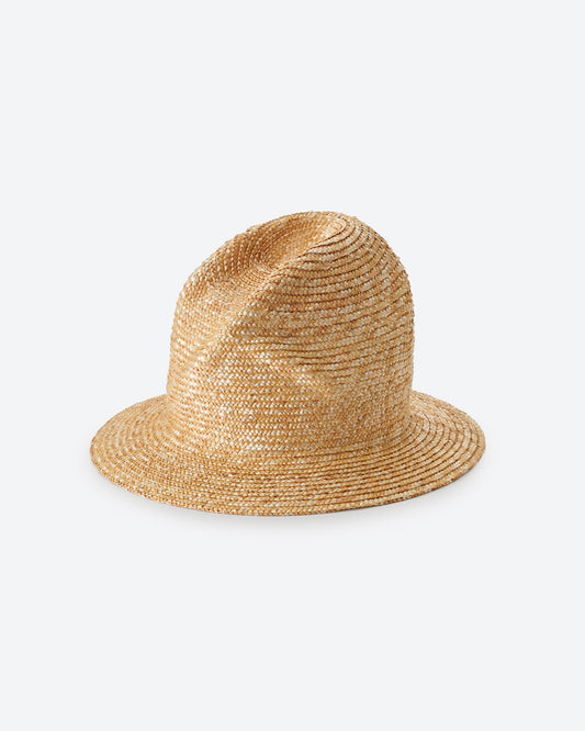 STRAW BRAID SCARS HAT BEIGE