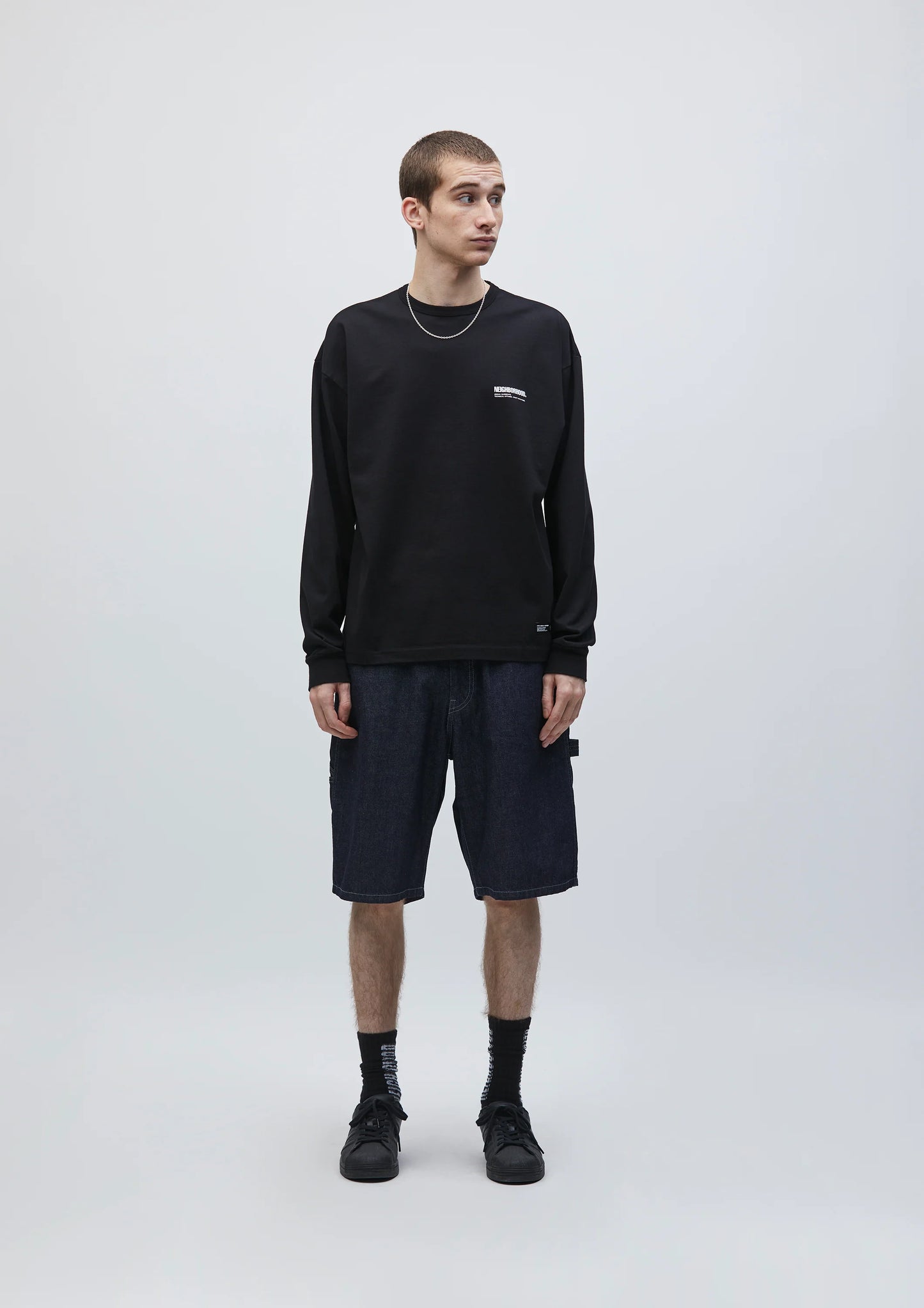 DENIM PAINTER SHORT PANTS