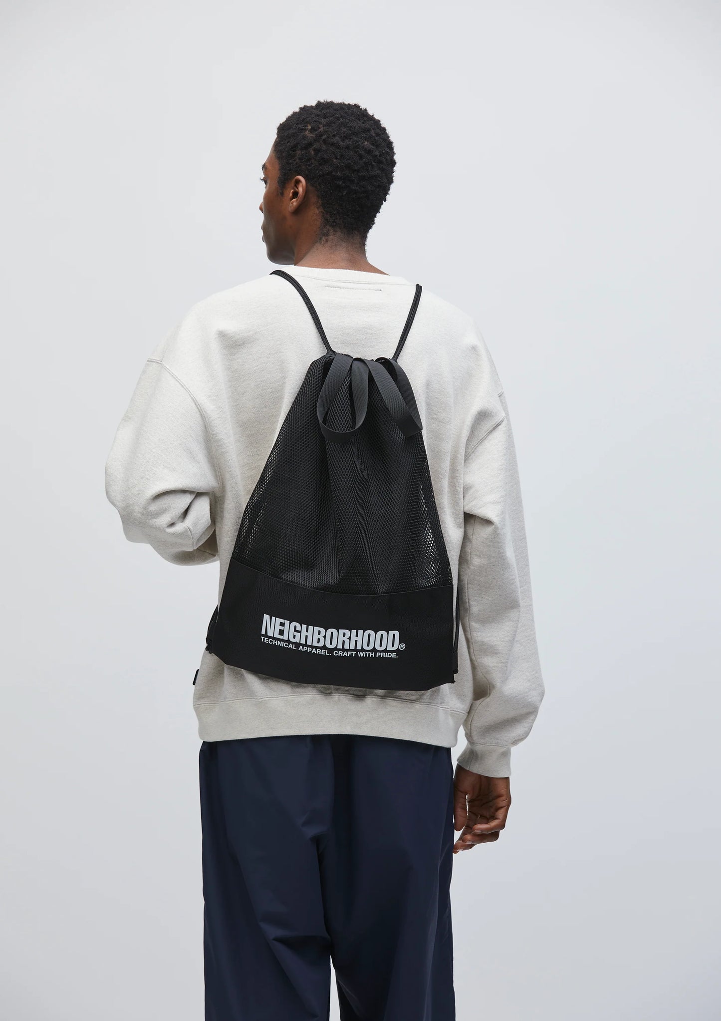 MESH DRAWSTRING TOTE BAG