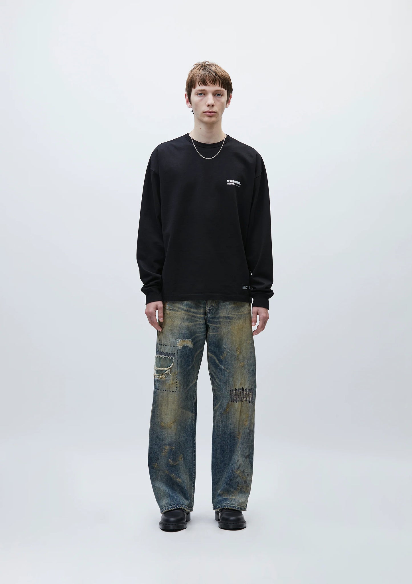 SAVAGE DENIM DP WIDE PANTS