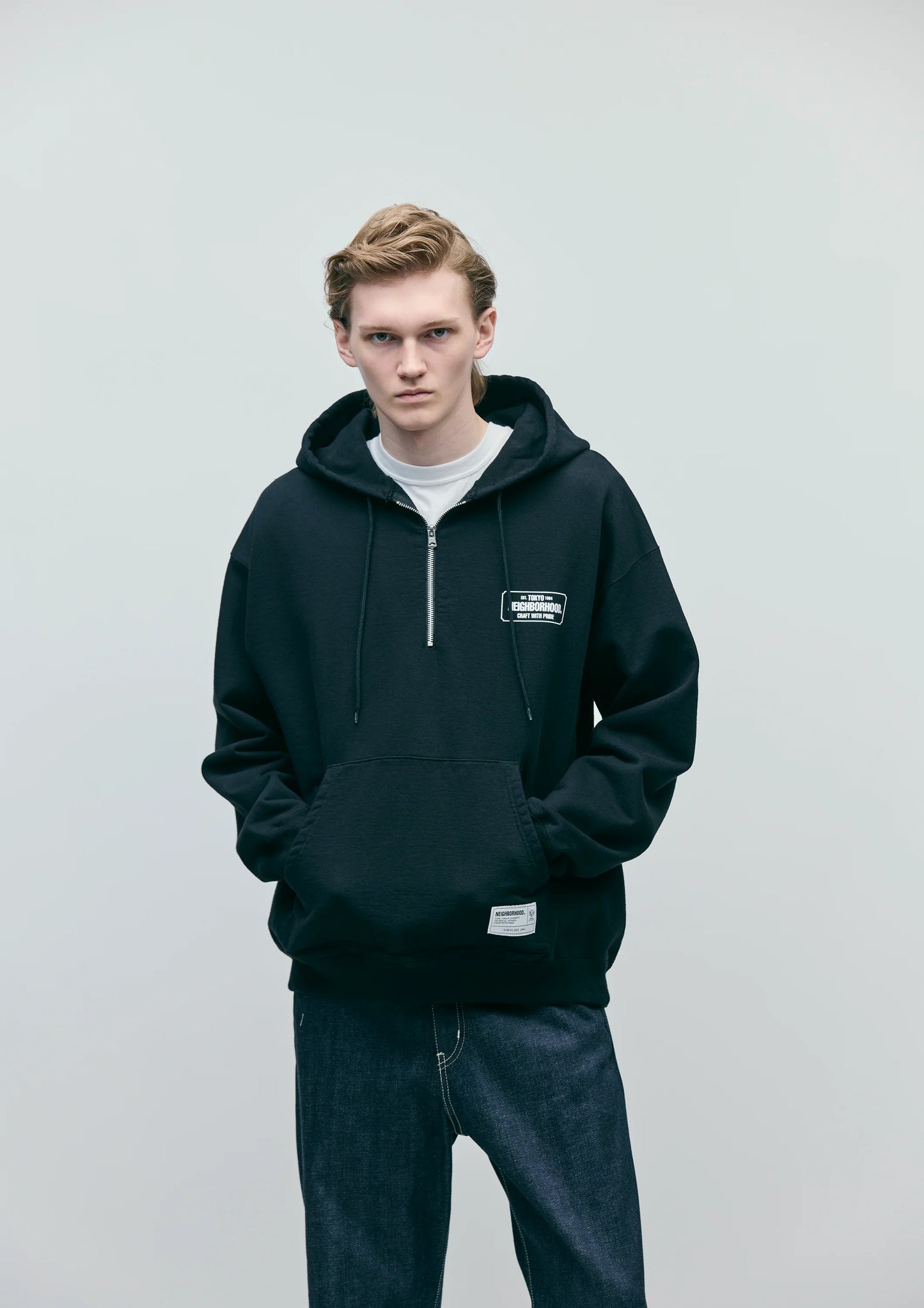 CLASSIC SWEAT HALF ZIP HOODIE LS