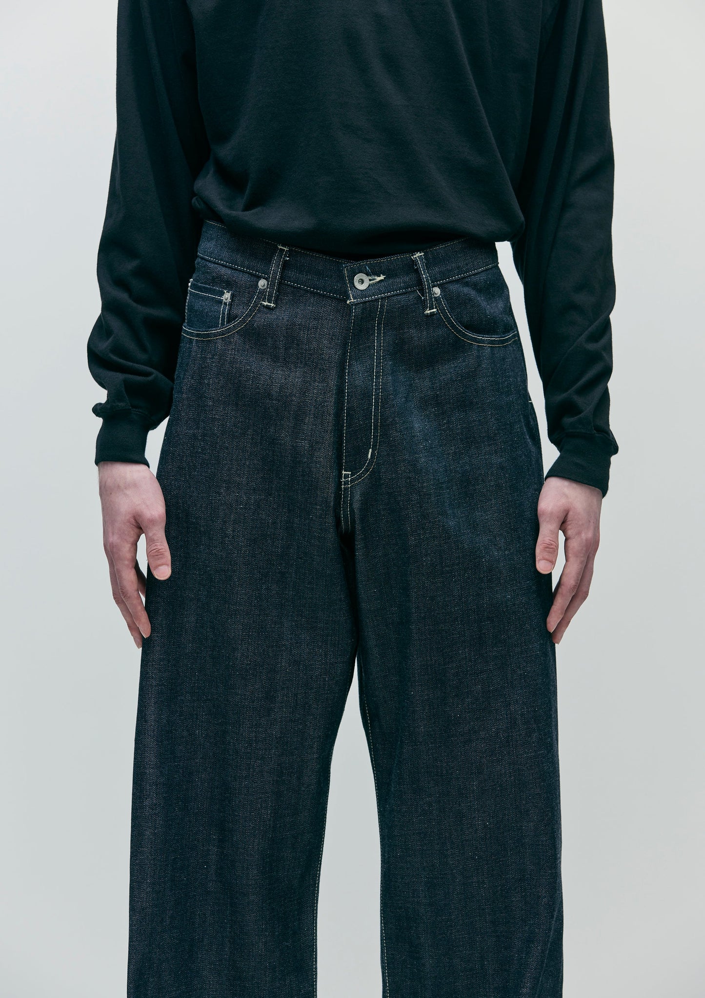RIGID DENIM DP WIDE PANTS