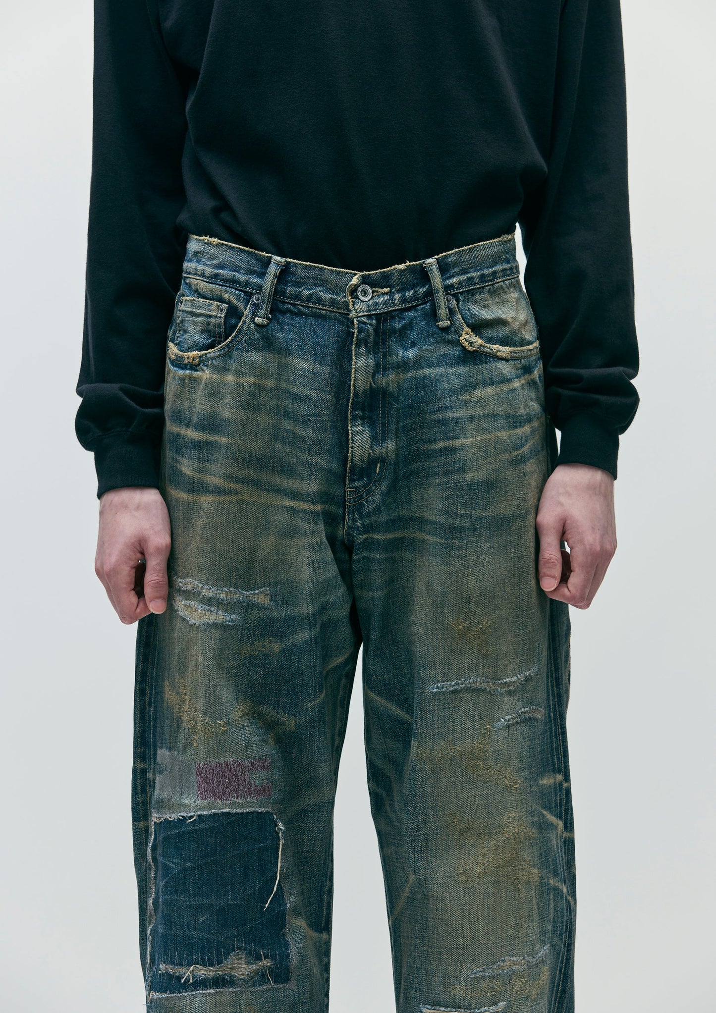 SAVAGE DENIM DP WIDE PANTS