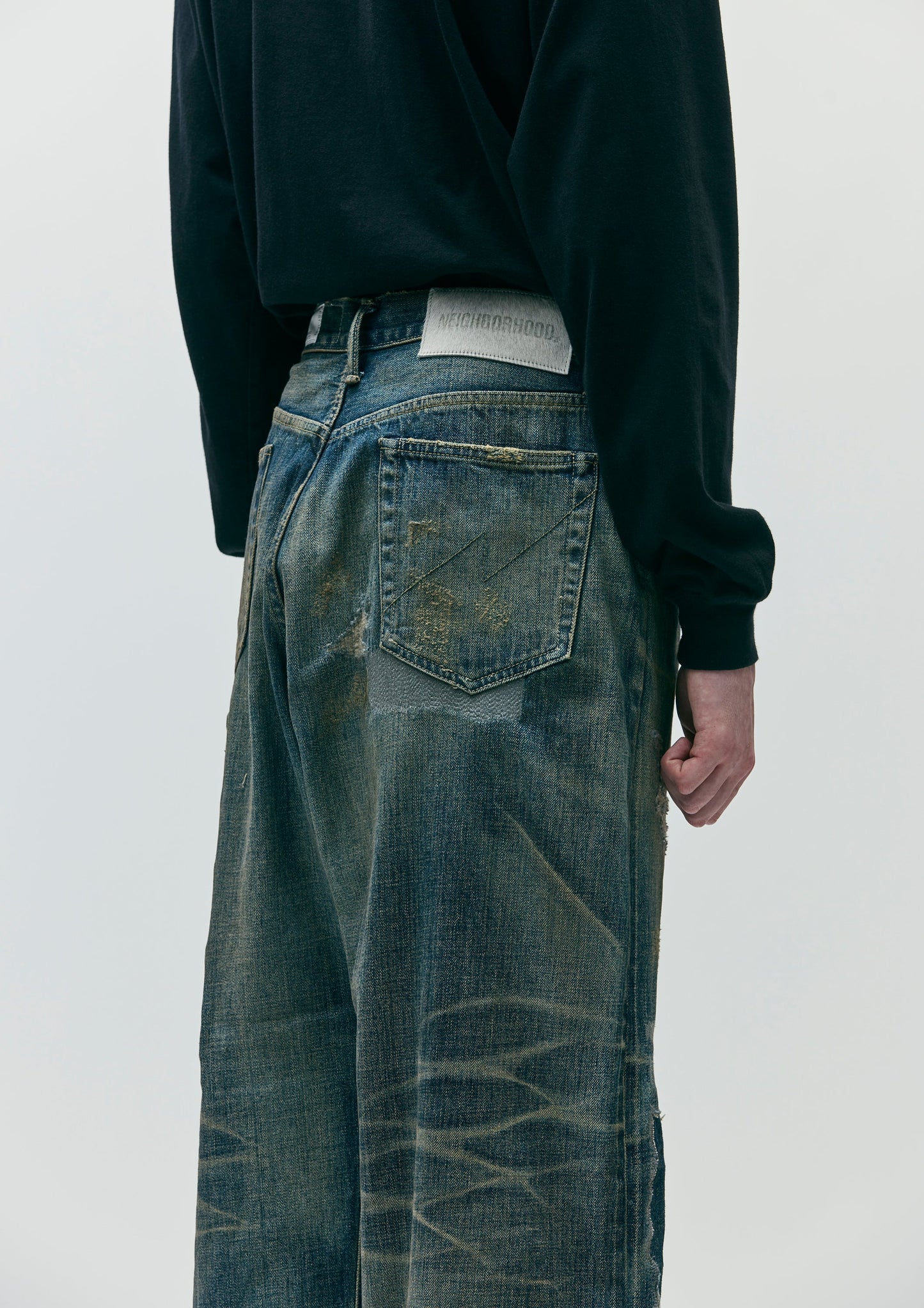 SAVAGE DENIM DP WIDE PANTS