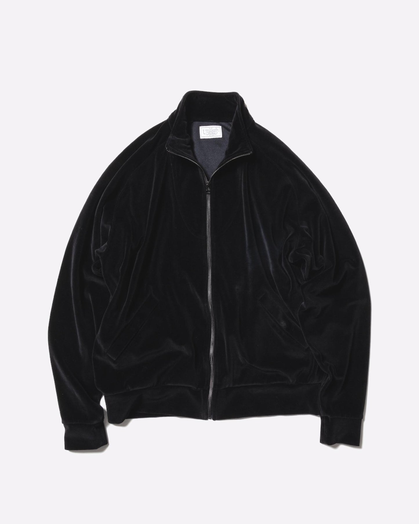 Unlikely Velour Track Jacket  BLACK