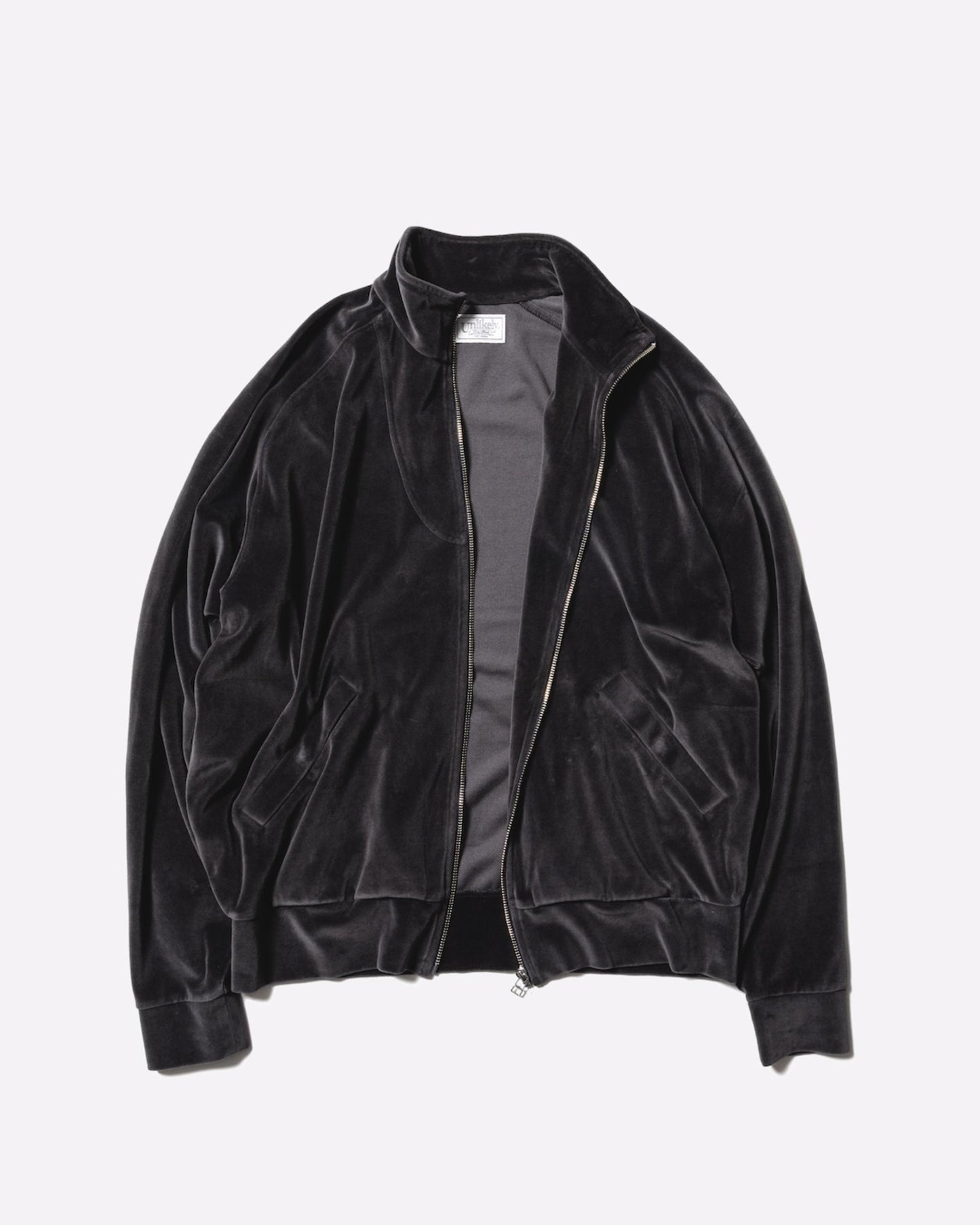 Unlikely Velour Track Jacket  GRAY