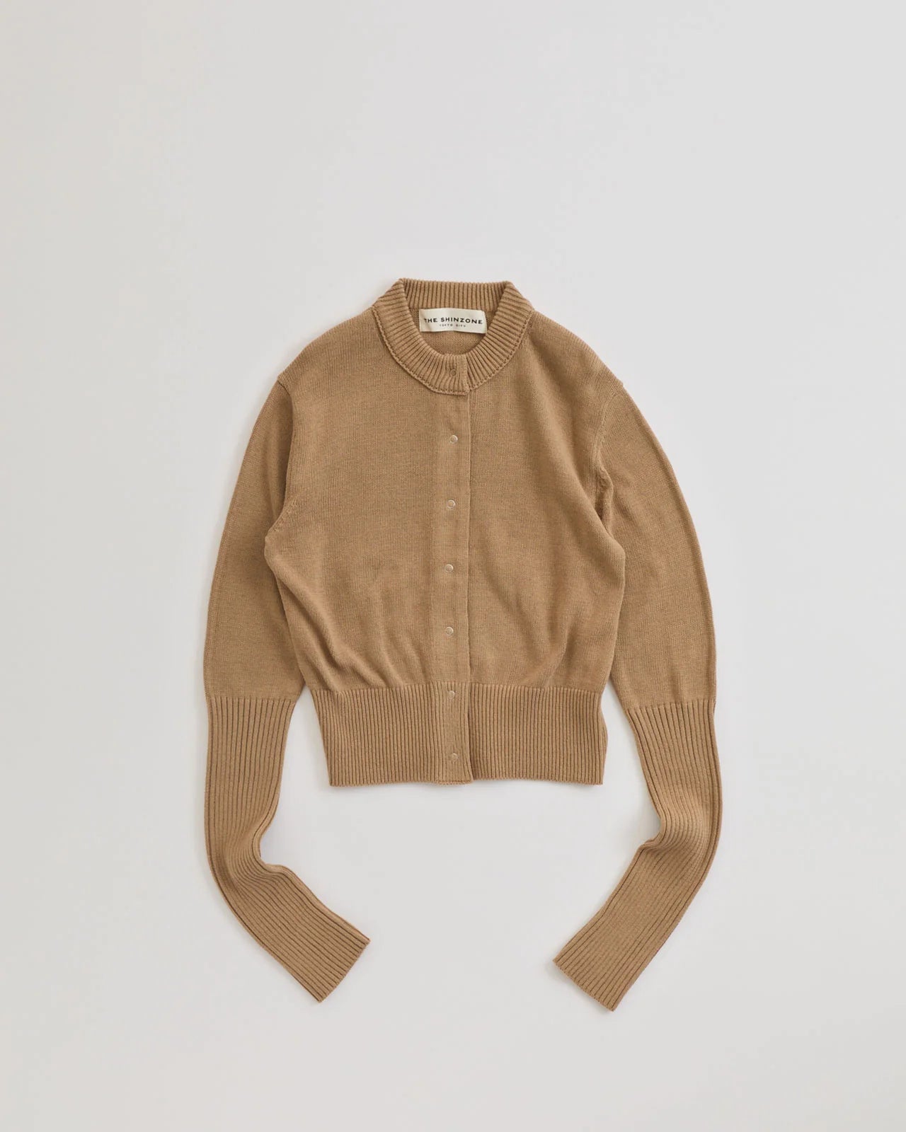 COTTON LONG RIB CARDIGAN