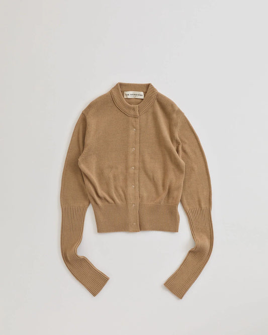 COTTON LONG RIB CARDIGAN