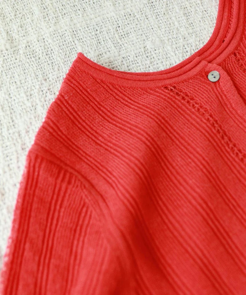 paper rib knit 2way top