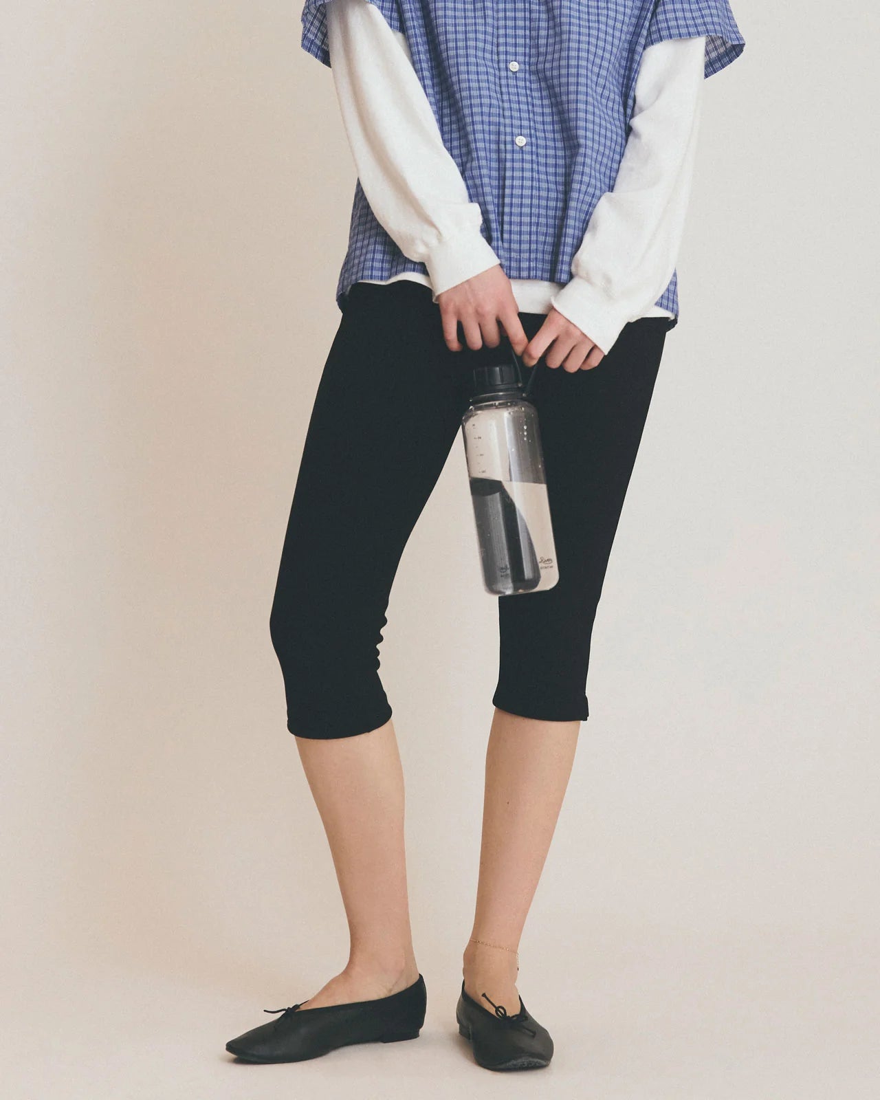 KNIT GEORGETTE SHORT LEGGINGS