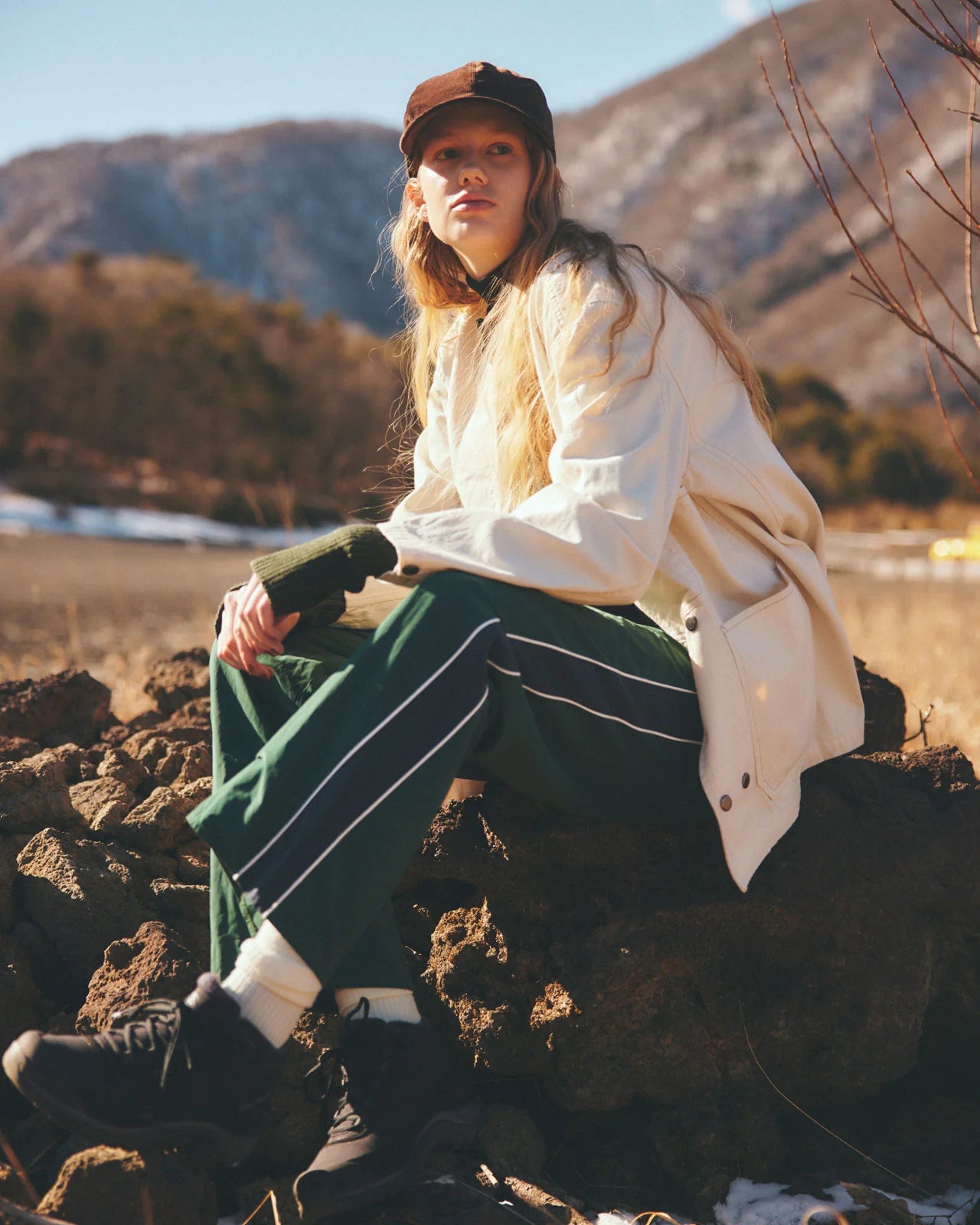 BICOLOR TRACK PANTS