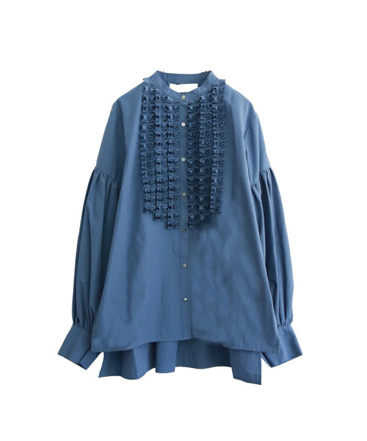 modern tuck frill blouse