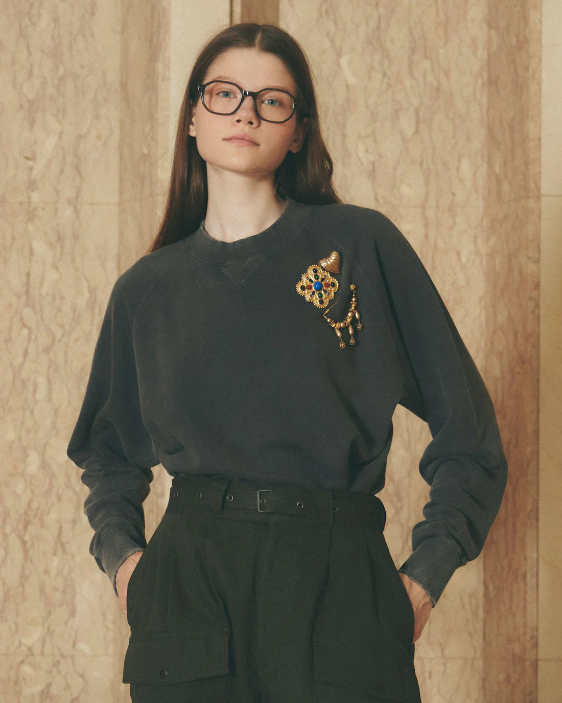 GARMENT DYED SWEATSHIRT