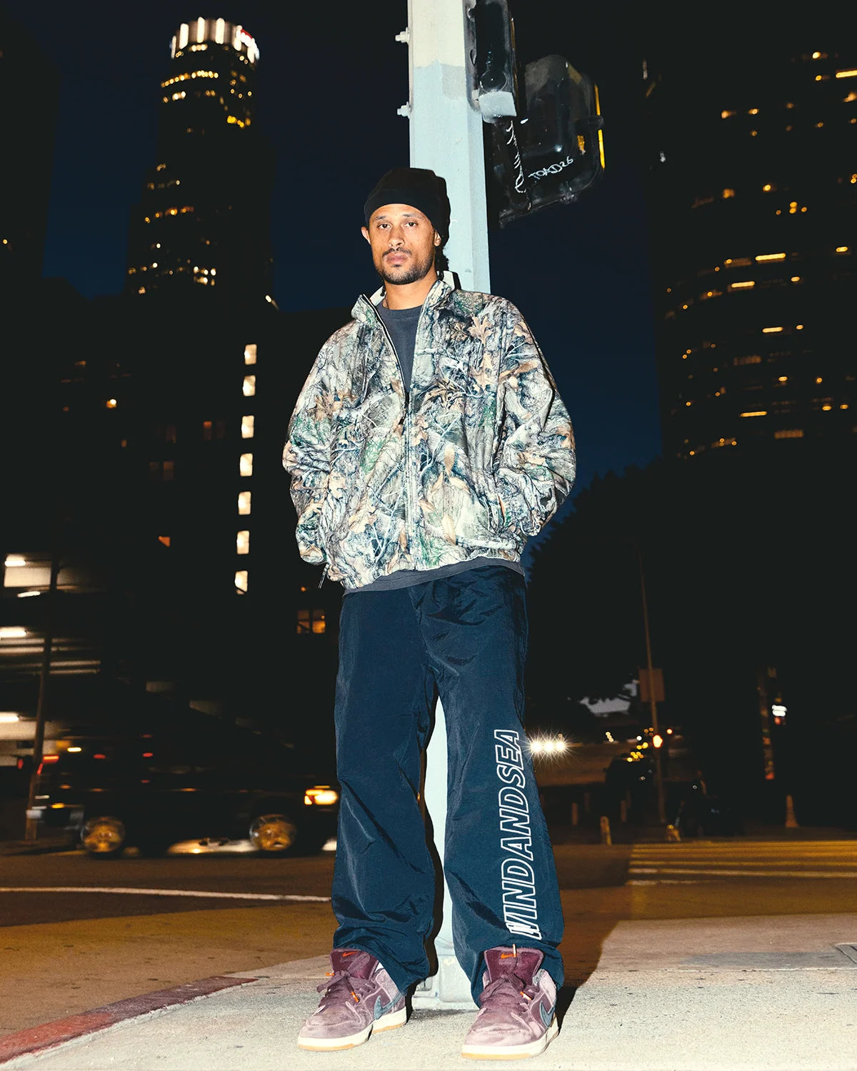 BIG LOGO NYLON PANTS