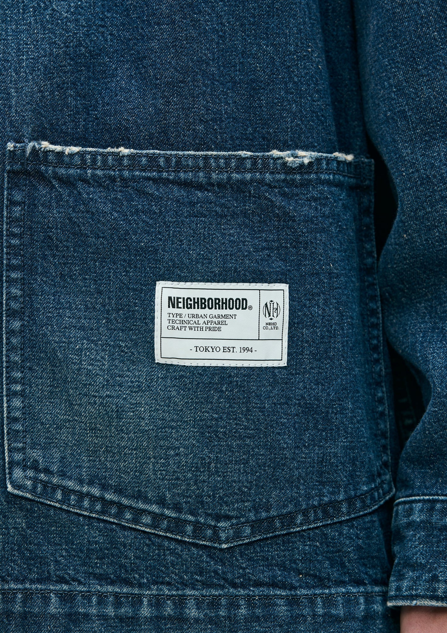 WASHED DENIM COVERALL JACKET