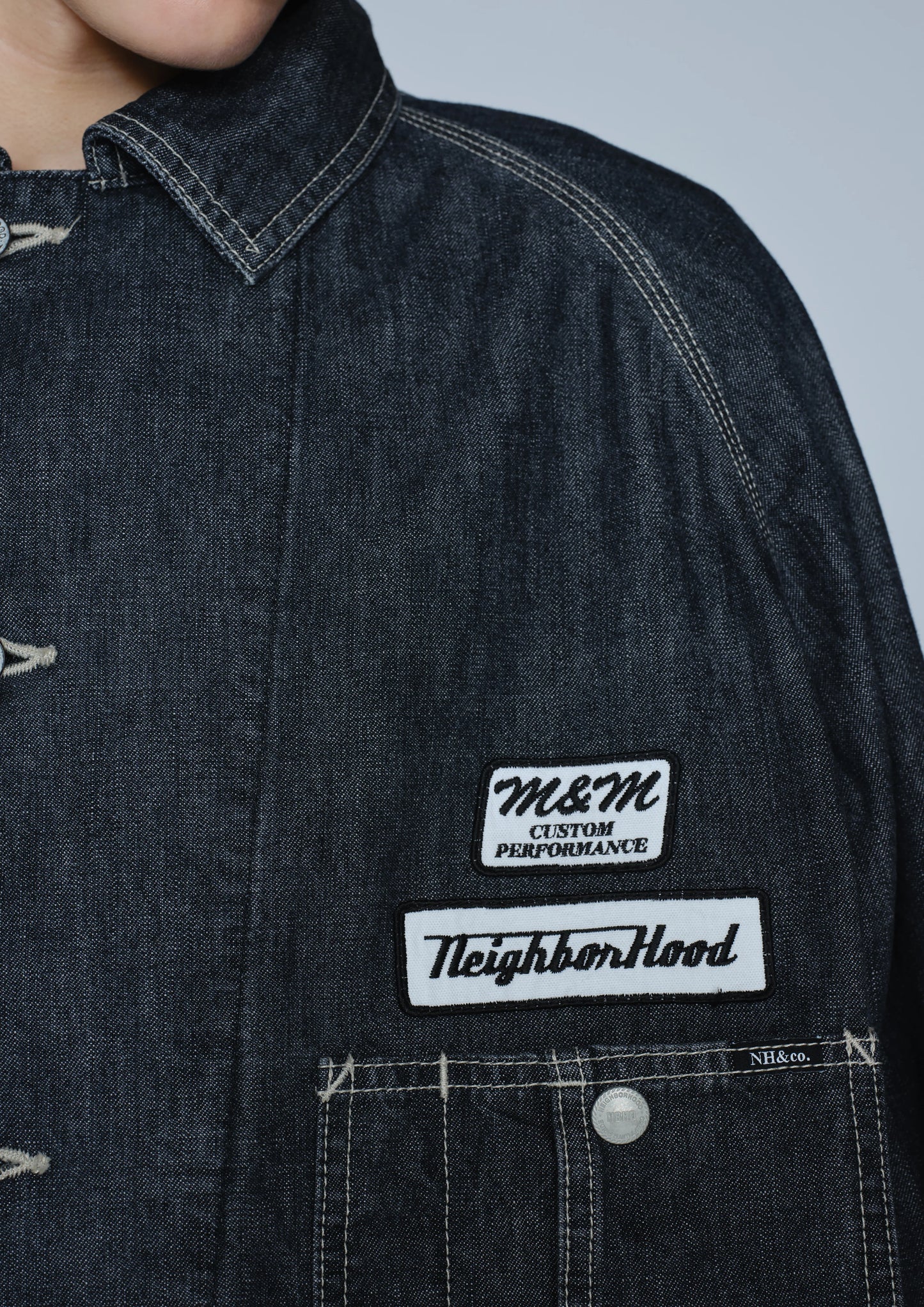 NH X M&M . WASHED DENIM COVERALL JACKET