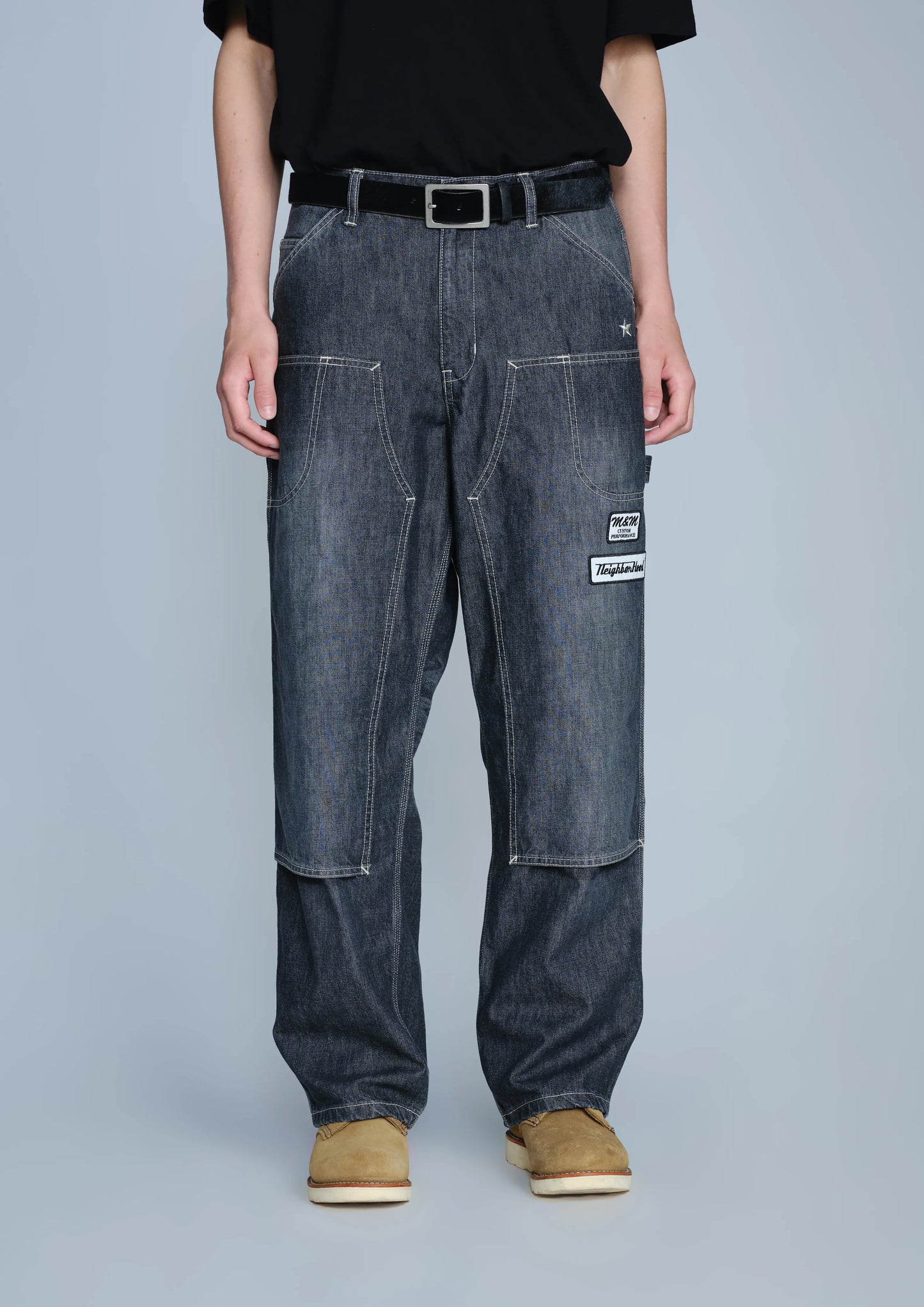 NH X M&M . WASHED DENIM PAINTER PANTS