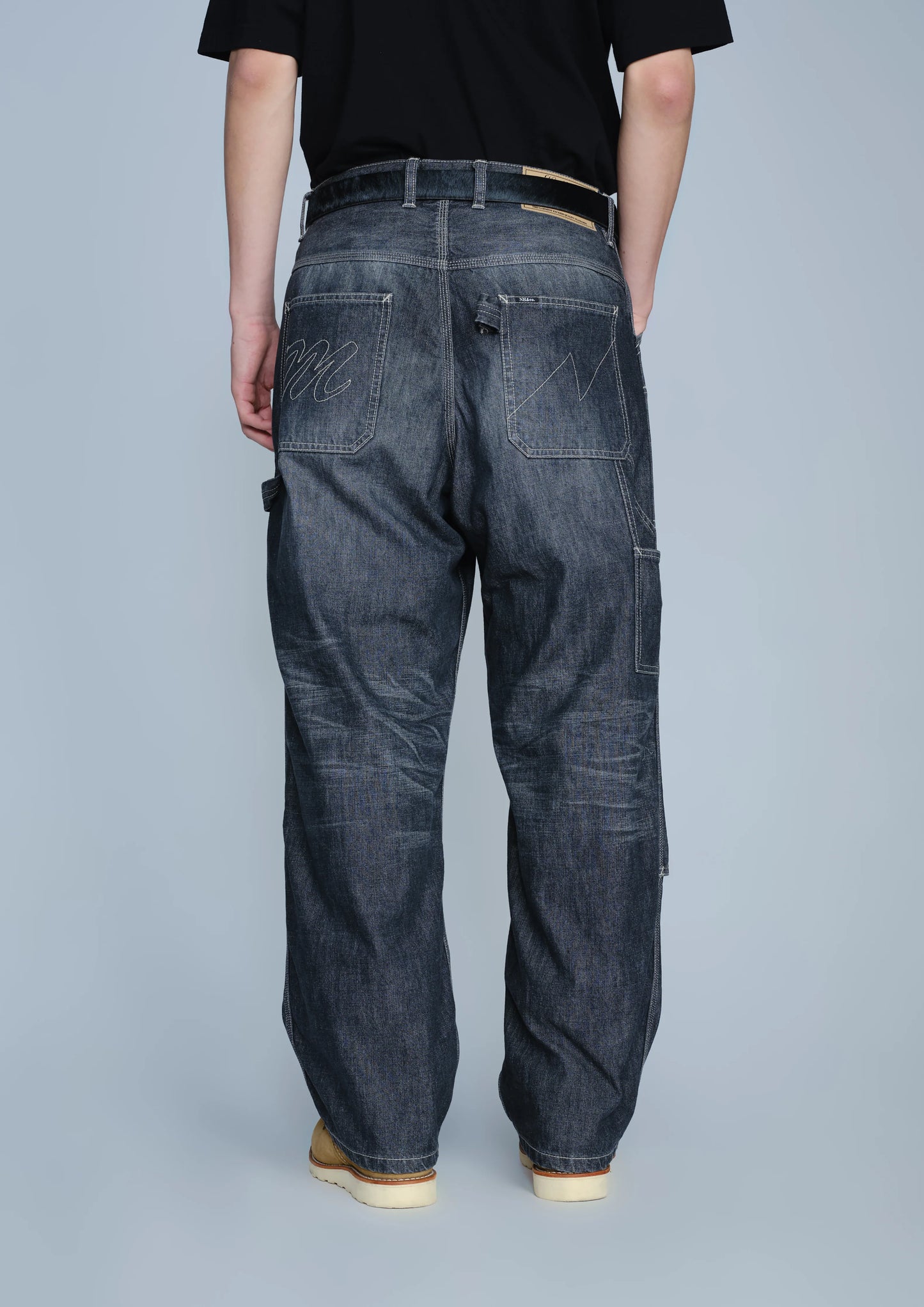 NH X M&M . WASHED DENIM PAINTER PANTS