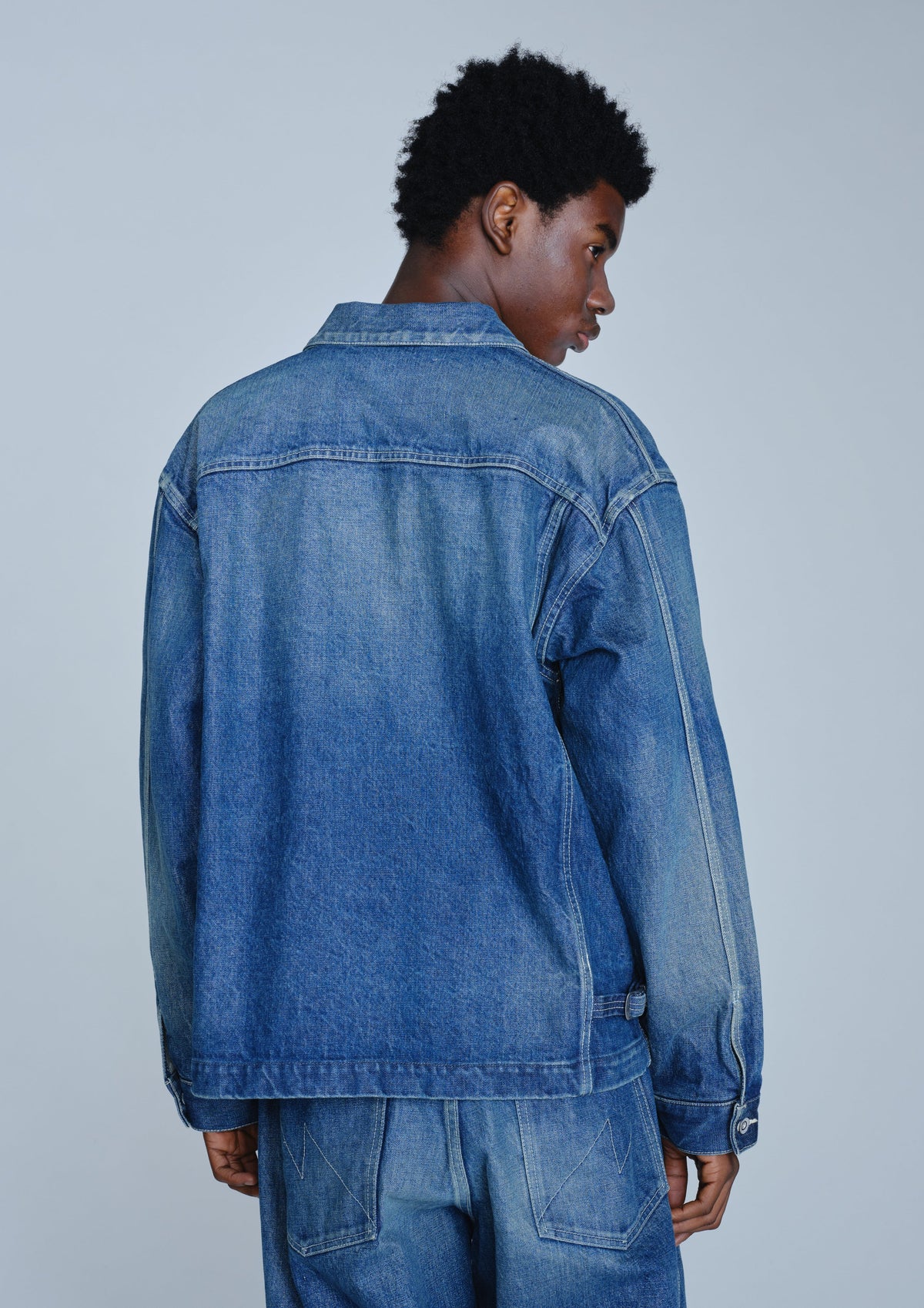 WASHED DENIM ENGINEER JACKET