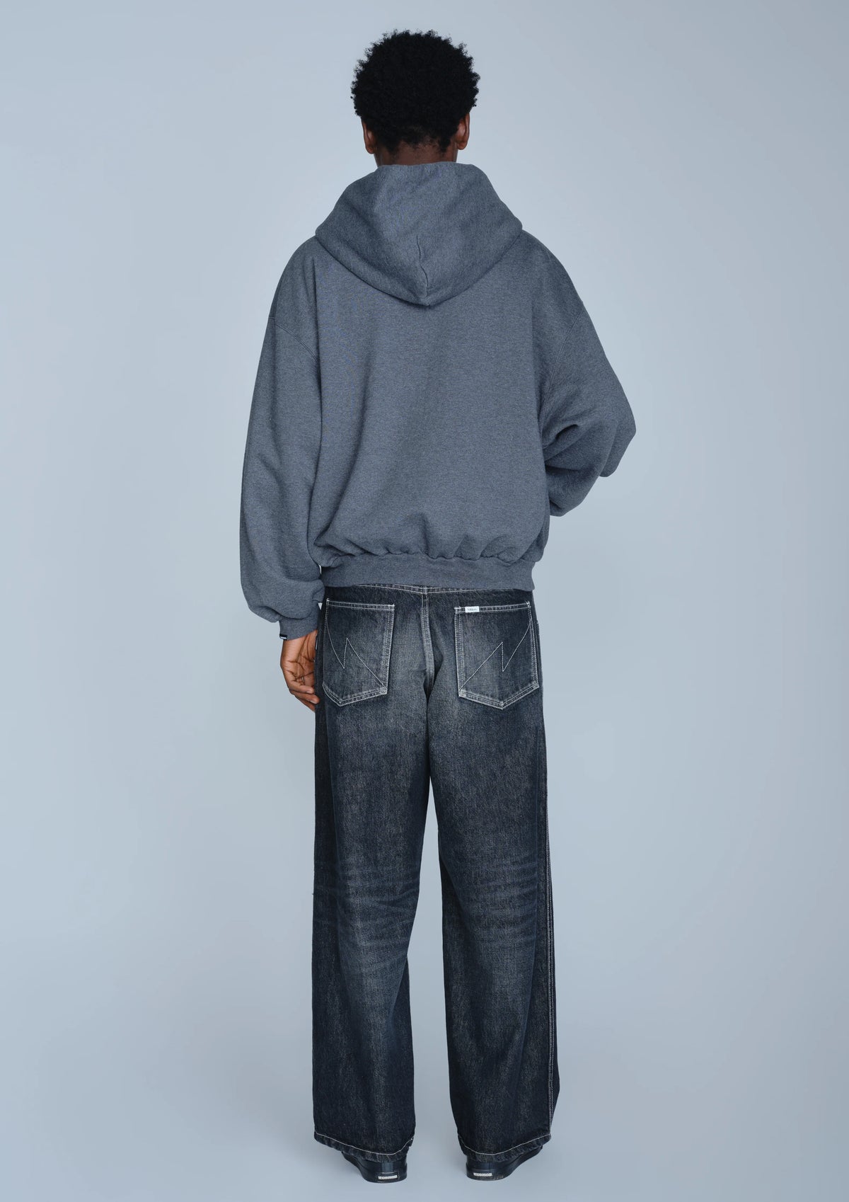 WASHED DENIM UTILITY PANTS