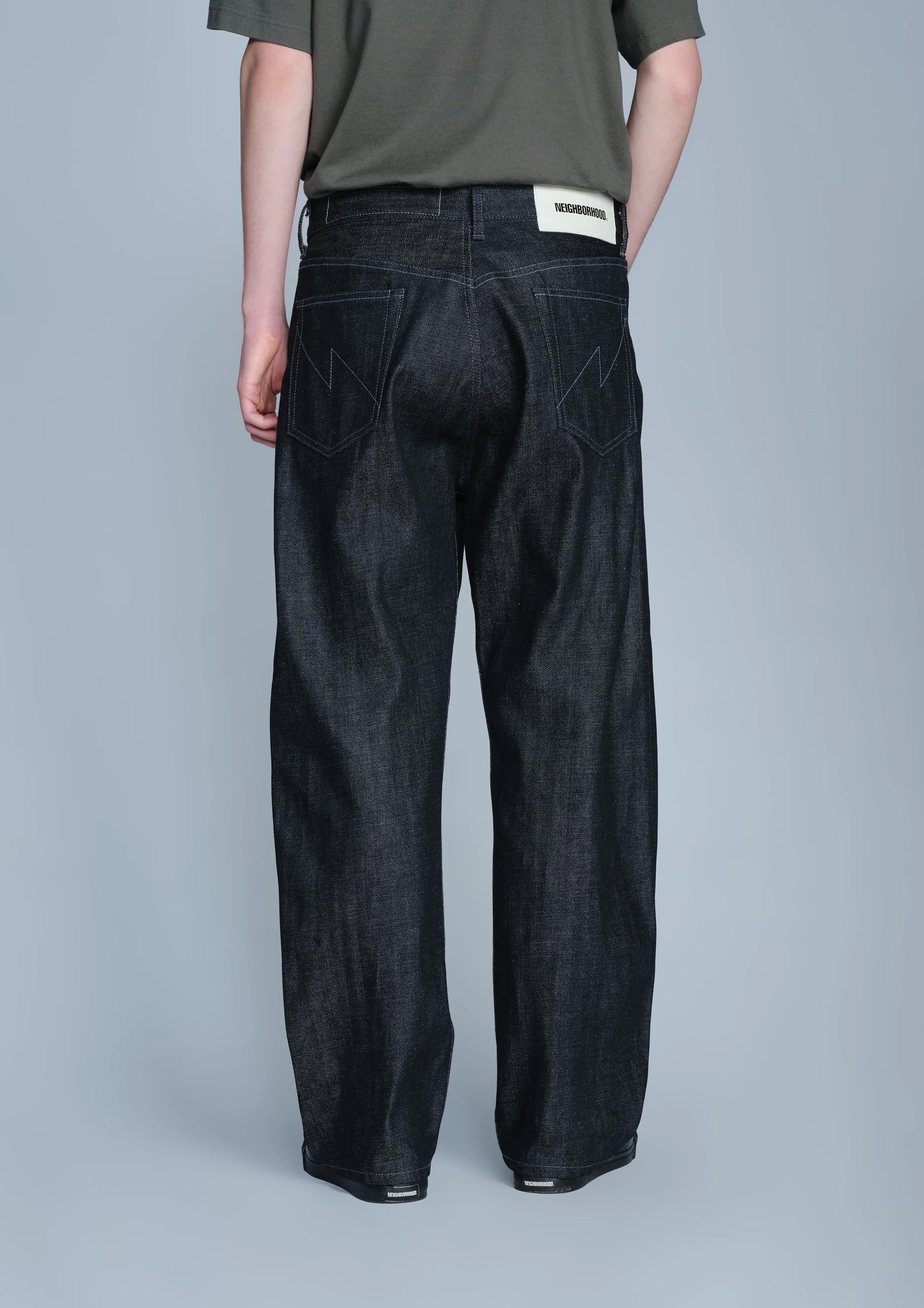RIGID DENIM FULL CUT PANTS
