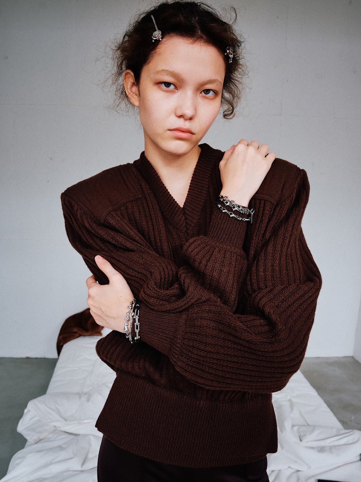 Cat & Metal Parts Hair Ties - 3 Piece Set