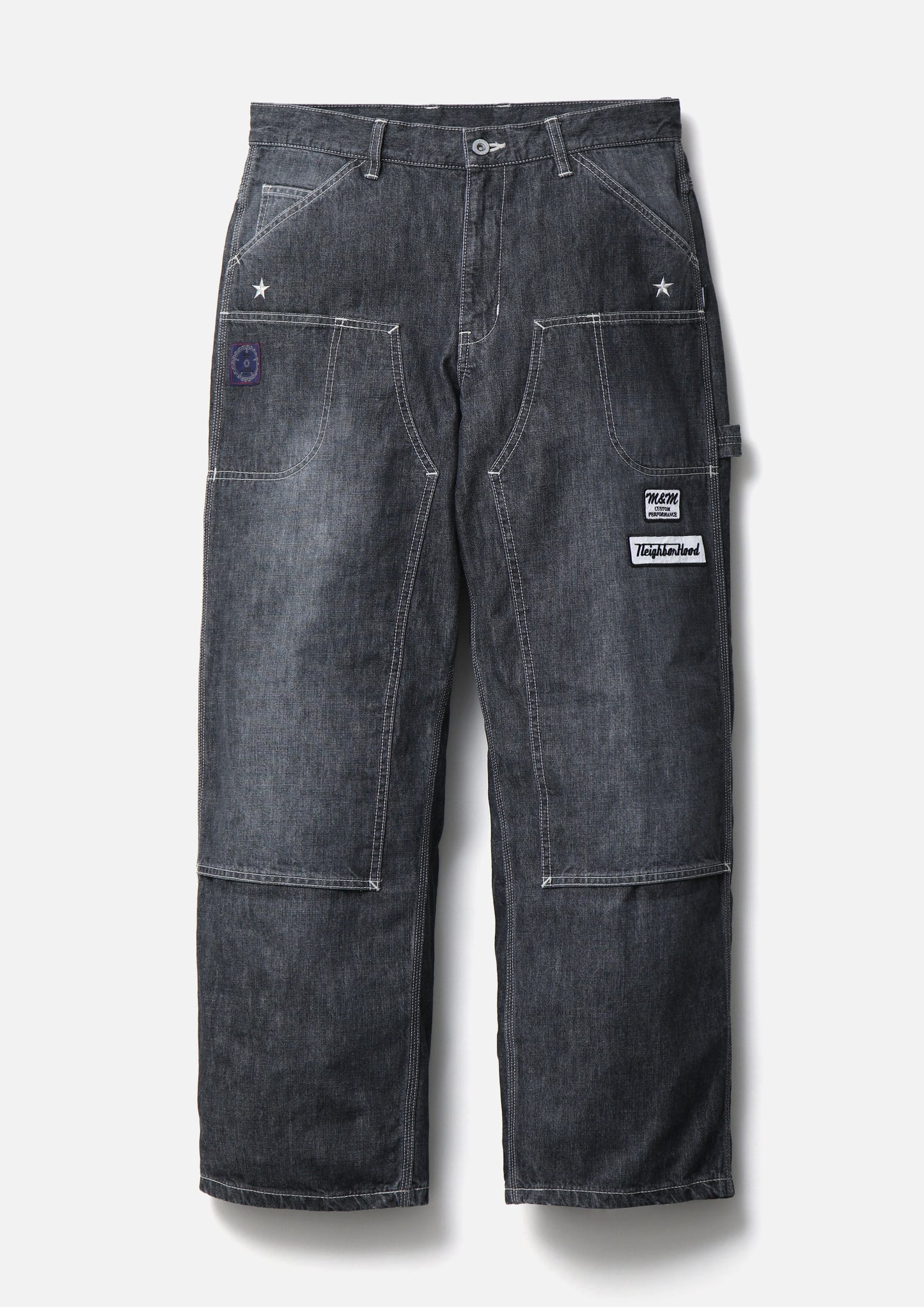 NH X M&M . WASHED DENIM PAINTER PANTS